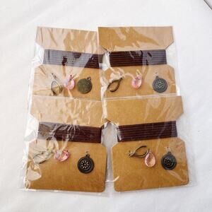 NEW Trinkets With Leather Trim Jewelry Making Kit Pink Jewel